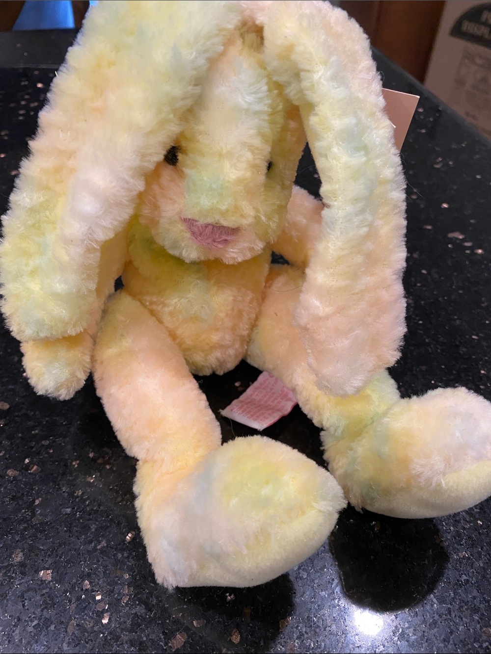 Vintage Harvest Moon Plush Pastel Yellow Bunny Stuffed Animal - Soft Cuddly Toy